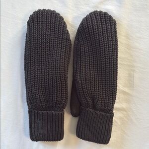 Love Your Melon Black Knit Mittens Accessories